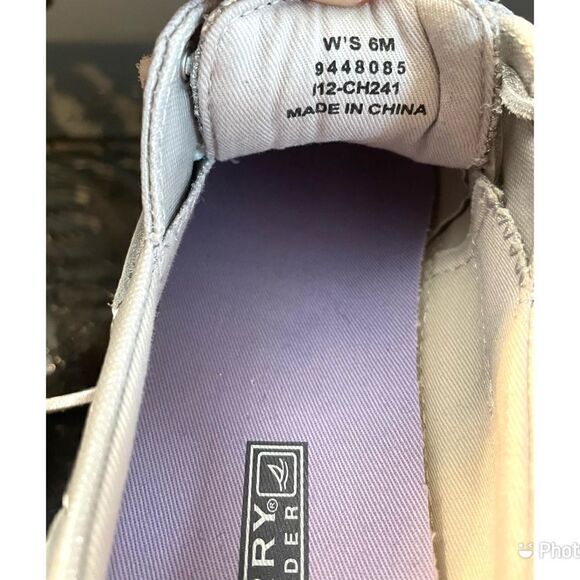 Sperry Top Sider Silver Sparkle Women’s Boat Shoes Size 6 - Picture 10 of 10